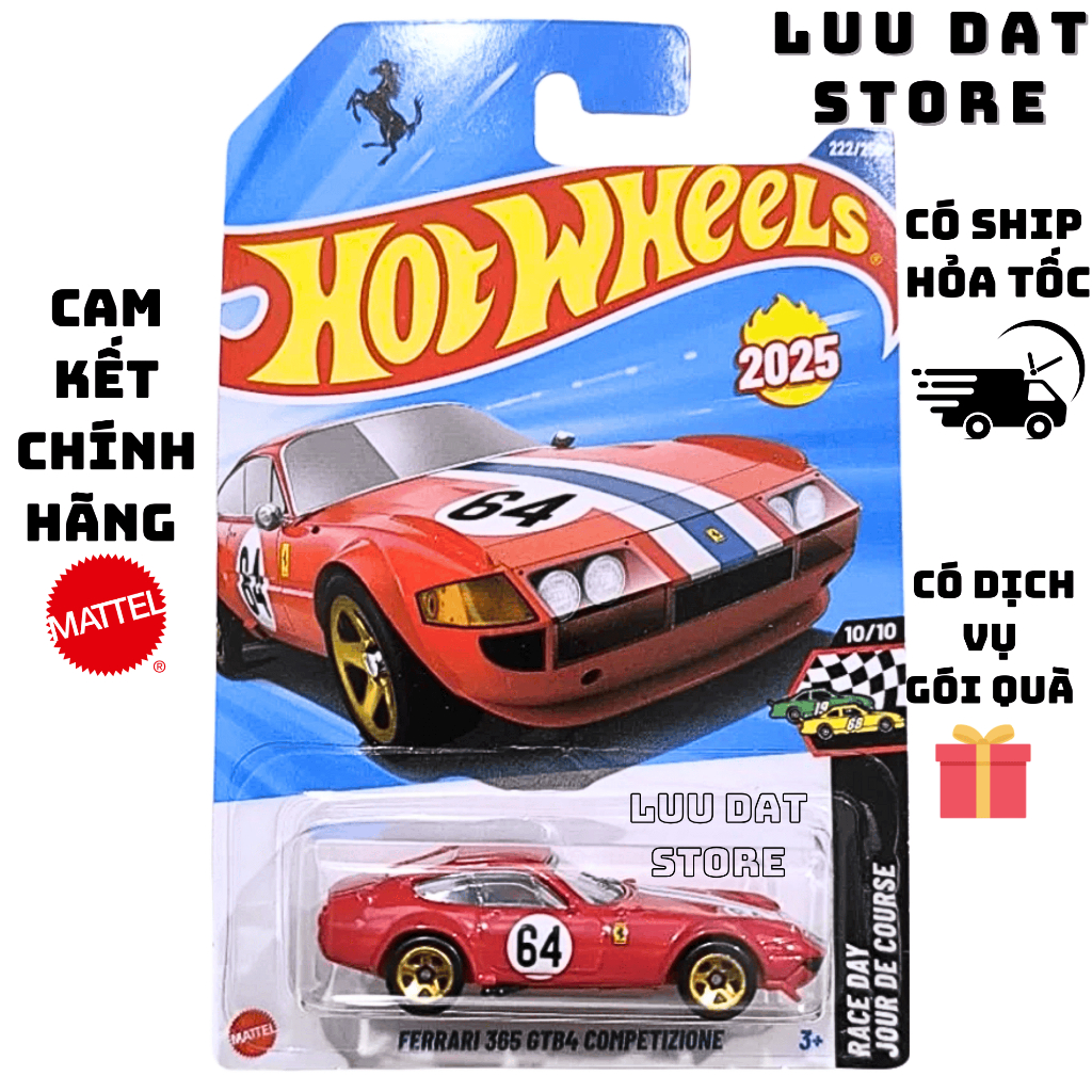 Hot Wheels Ferrari 365 GTB4 รถโมเดล Compettizione