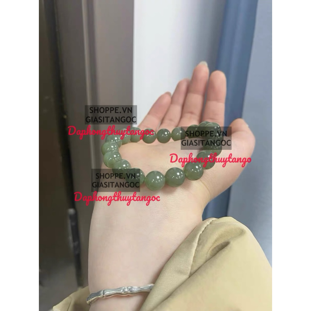 สร้อยข้อมือเรียบง่าย ng0c Hoa Dien Vip 7A ขนาดสวย 12mm