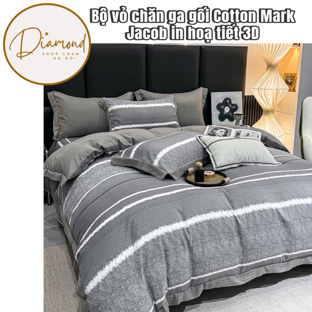 ชุดปลอกผ้านวม Mark Jacob Cotton Fabric รุ่นใหม่ พิมพ์ลาย 3D หรูหรา เย็นสบาย นุ่มต่อการใช้งาน