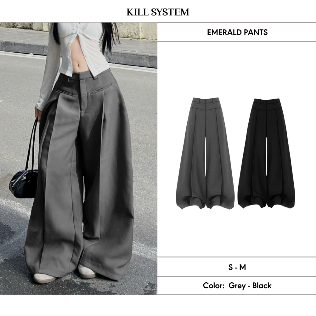 กางเกงขากว้าง EMERALD - KILL SYSTEM
