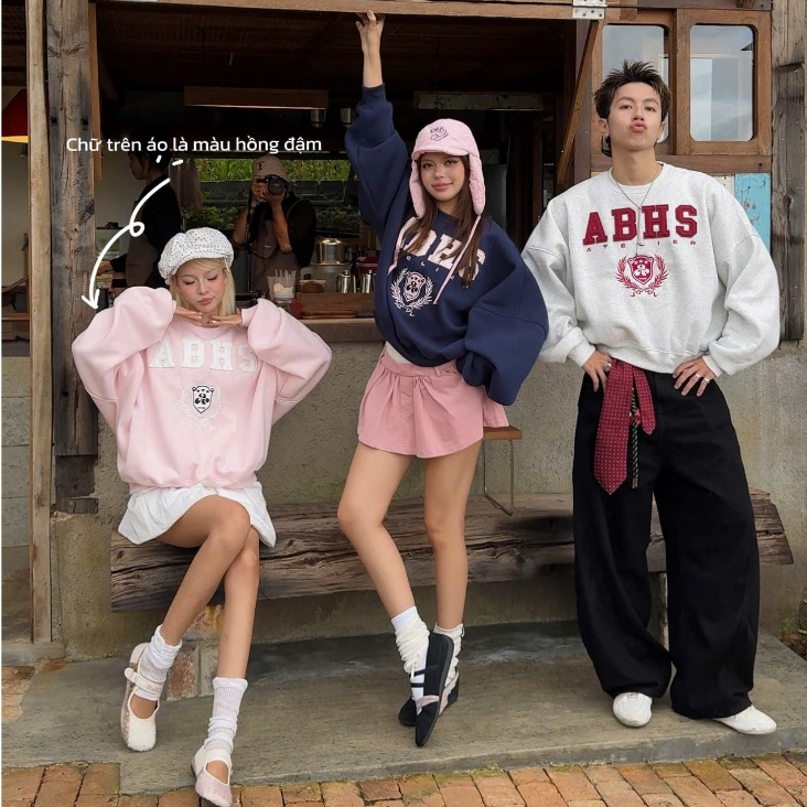 AB HOUSE - เสื้อสเวตเตอร์ทรงหลวม Boxy LIER แฟชั่นผู้ชายและผู้หญิง