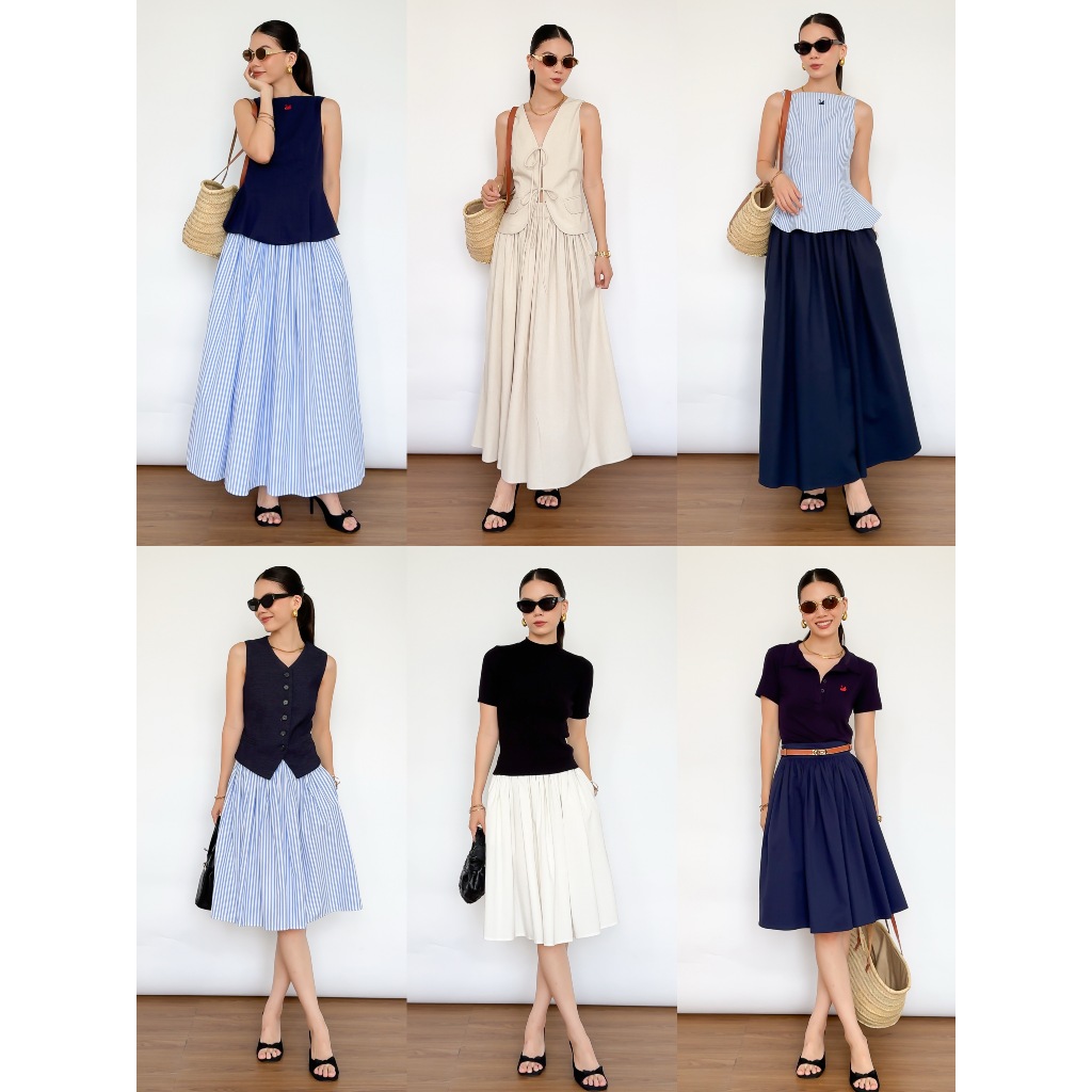 Jaciné กระโปรงแม็กซี่ดีไซน์บานยาว 92ซม | 3823 4188 | ลาน่า อย่างเป็นทางการ