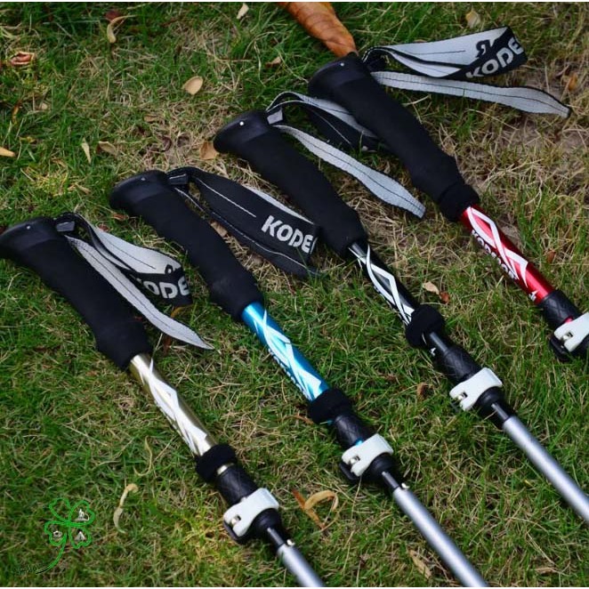 Compact, Super Durable, Lightweight 4-Segment Folding Trekking Stick - 7075 Aluminium - KODENOR