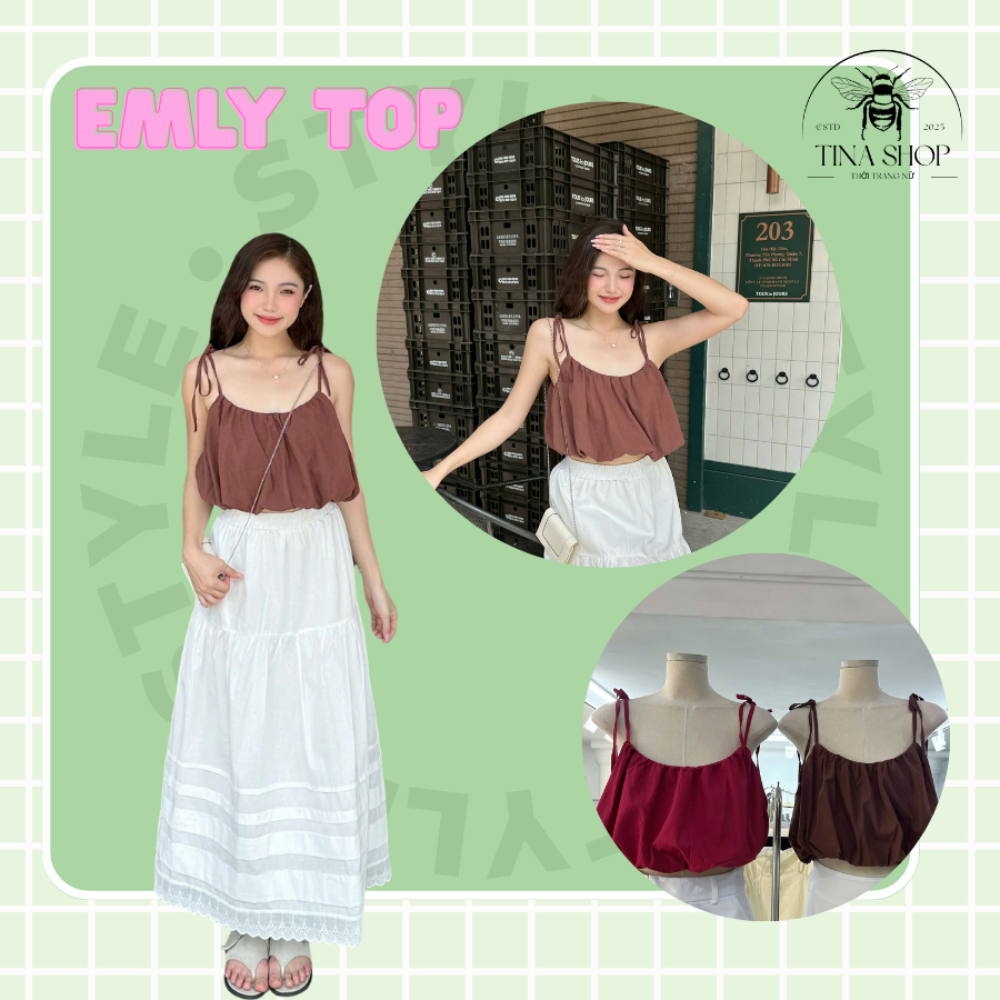 EXTREMELY DADORABLE PUMPKIN FORM 2-STRING SHIRT - TINA SHOP - EMLY TOP