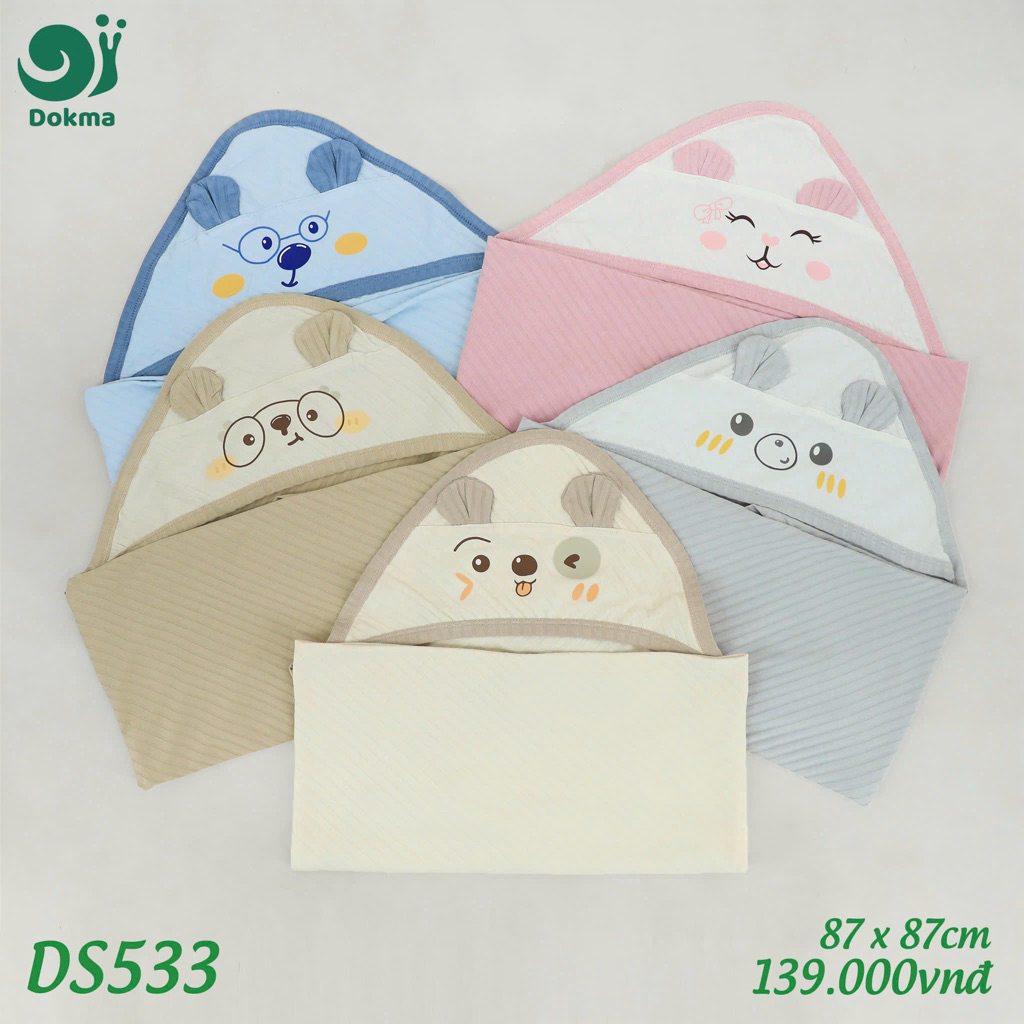 BAMBO BLANKET พร้อมหูสําหรับทารก DOKMA DS715