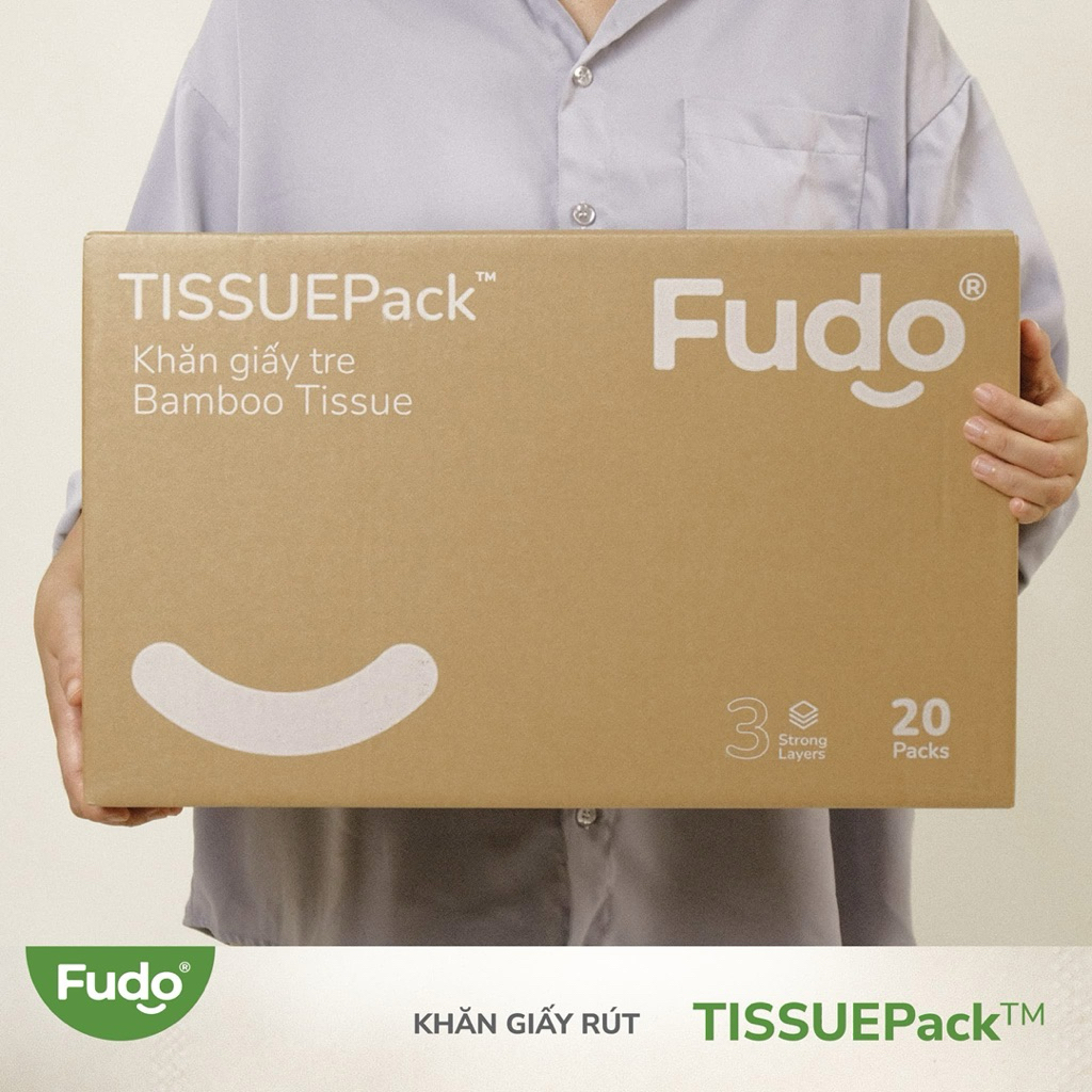 FUDO TISSUE BAMBOO TISSUES 20 PACK