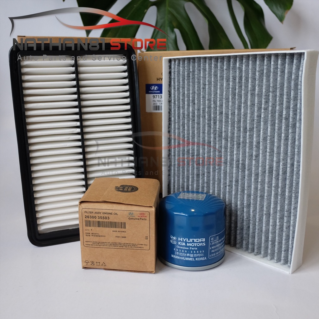Combo 3 Stargazer Filter(2-2X), Creta(2-2X), ไส้กรองอากาศเครื่องยนต์: 28133-I7100, กรองแอร์: 97133-F