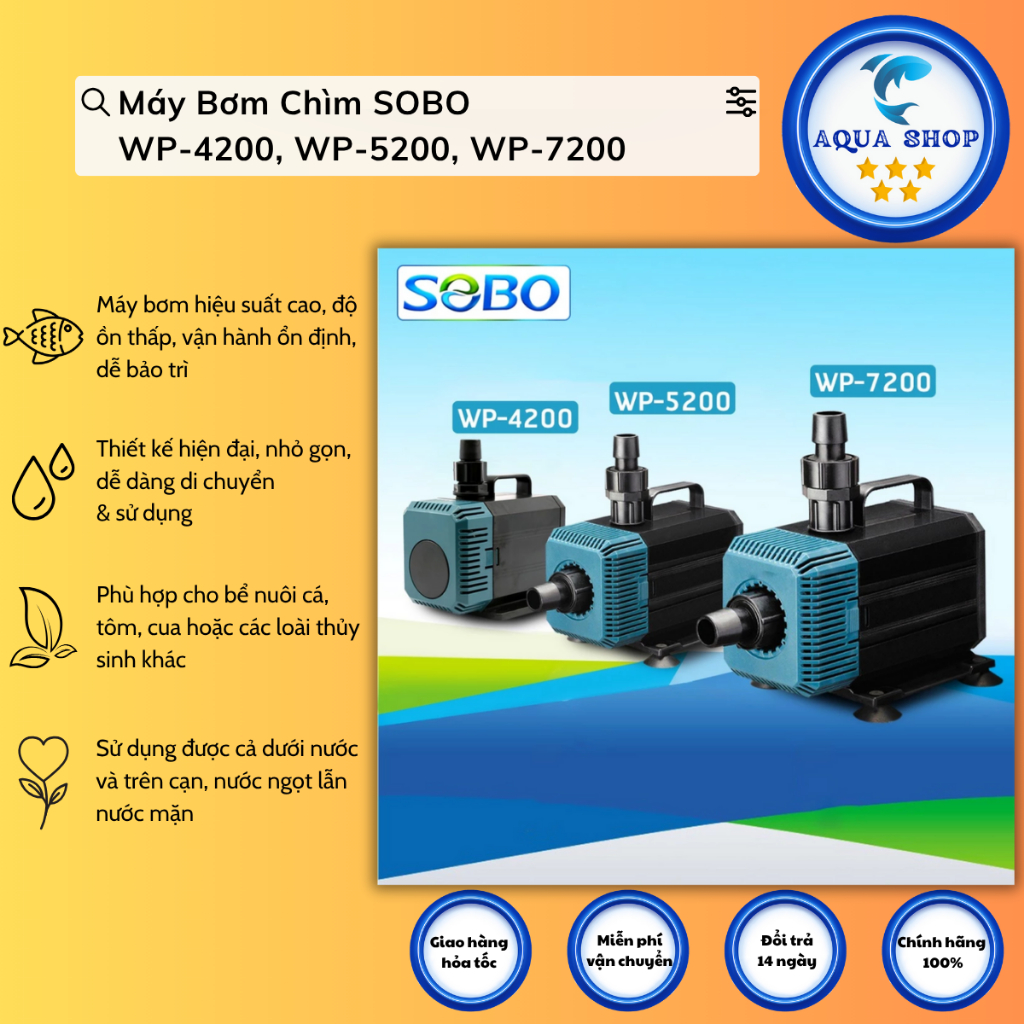 SOBO ปั๊มจุ่ม WP-4200, WP-5200, WP-7200