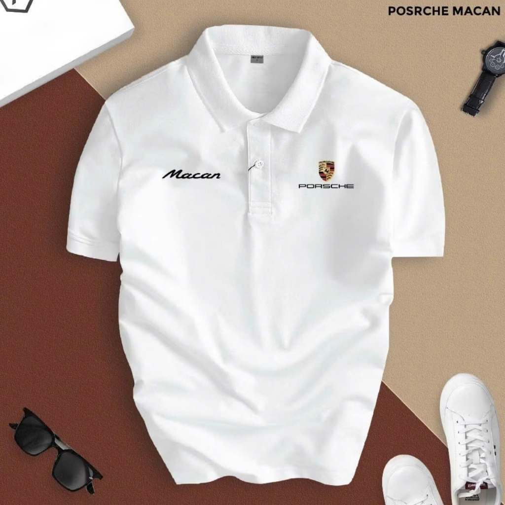PORSCHE เสื้อโปโลคอปกเปิดท้ายปอร์เช่ วัสดุ ซีวีซี ปอร์เช่ 911 หรูหรา ดีงาม สไตล์เรียบหรู