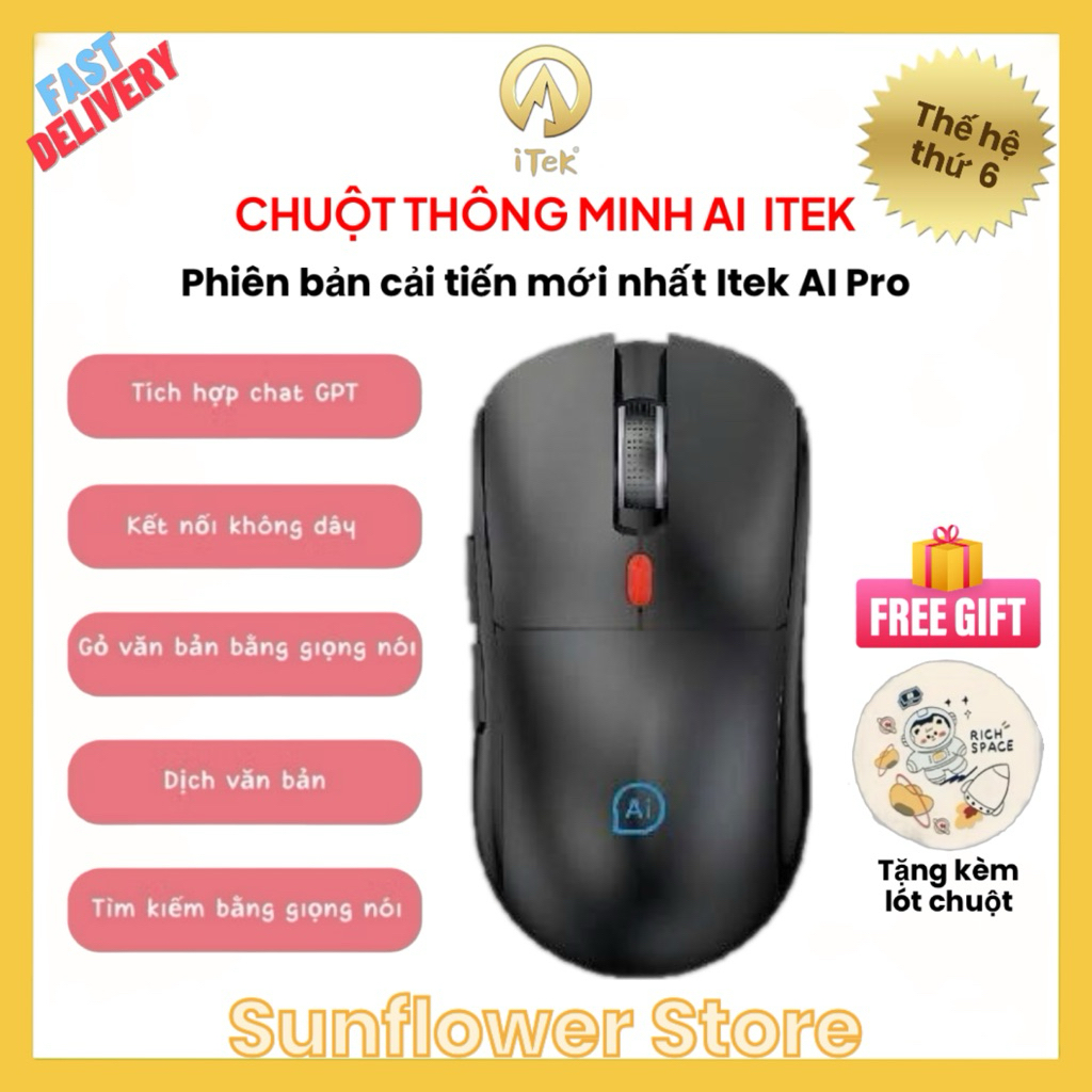 🎁AI ITEK PRO 2026 ของแท้ - เมาส์อัจฉริยะรุ่นล่าสุด แปลงเสียงเป็นข้อความ แปล แชท GPT