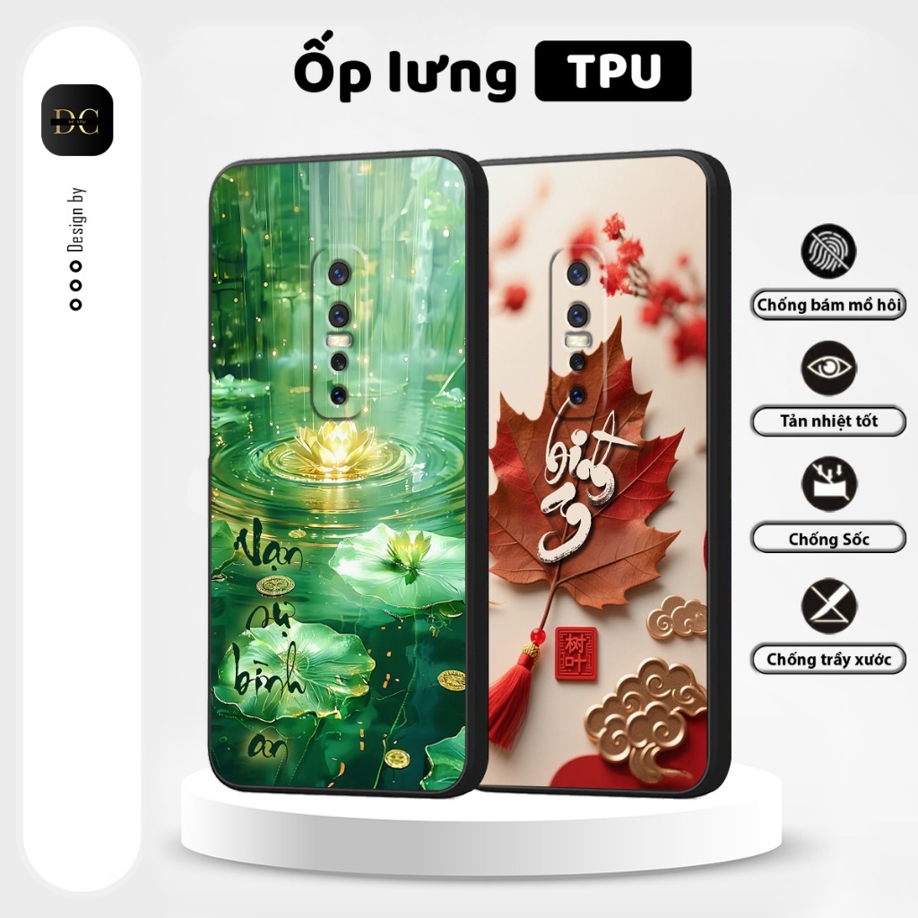 เคส Vivo V17 - V17 Pro พร้อมการประดิษฐ์ตัวอักษรของ Peace of Mind, Peace, Peace