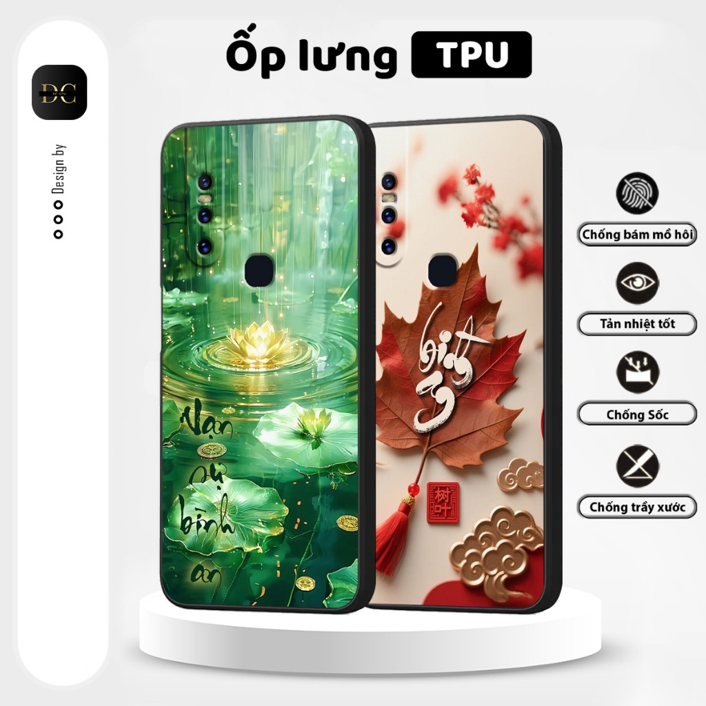 เคส Vivo V15 - V15 Pro พร้อมการประดิษฐ์ตัวอักษรของ Peace of Mind, Peace, Peace