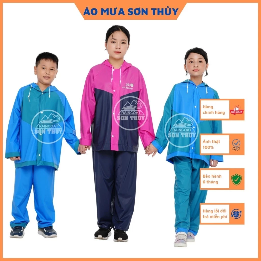 ชุดเสื้อกันฝนเด็ก Son Thuy วัสดุ PVC thumbnail 4