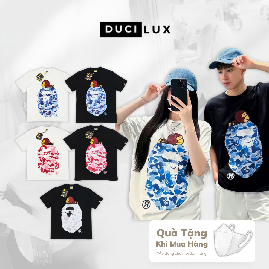 เสื้อยืด BAPE Camo Milo พิมพ์ลาย Super Sharp QC - เสื้อยืด Ape สําหรับผู้ชายและผู้หญิง ผ้าคอตตอน 100