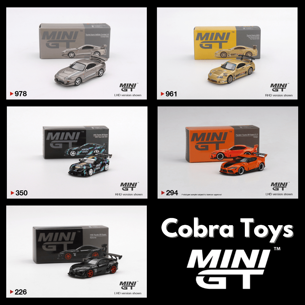 CobraToys - MiniGT Toyota Supra รถโมเดลทุกชนิด - MiniGT- รถโมเดลสเกล 1:64 GR SUPRA - SUPRA A80 - SUP