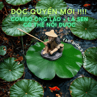   Tiểu Cảnh Ông Lão Già Câu Cá Trang Trí Hồ Cá, Bể Cá, Chậu Cây, Tiểu Cảnh Terrarium [LÃO CÂU CÁ]