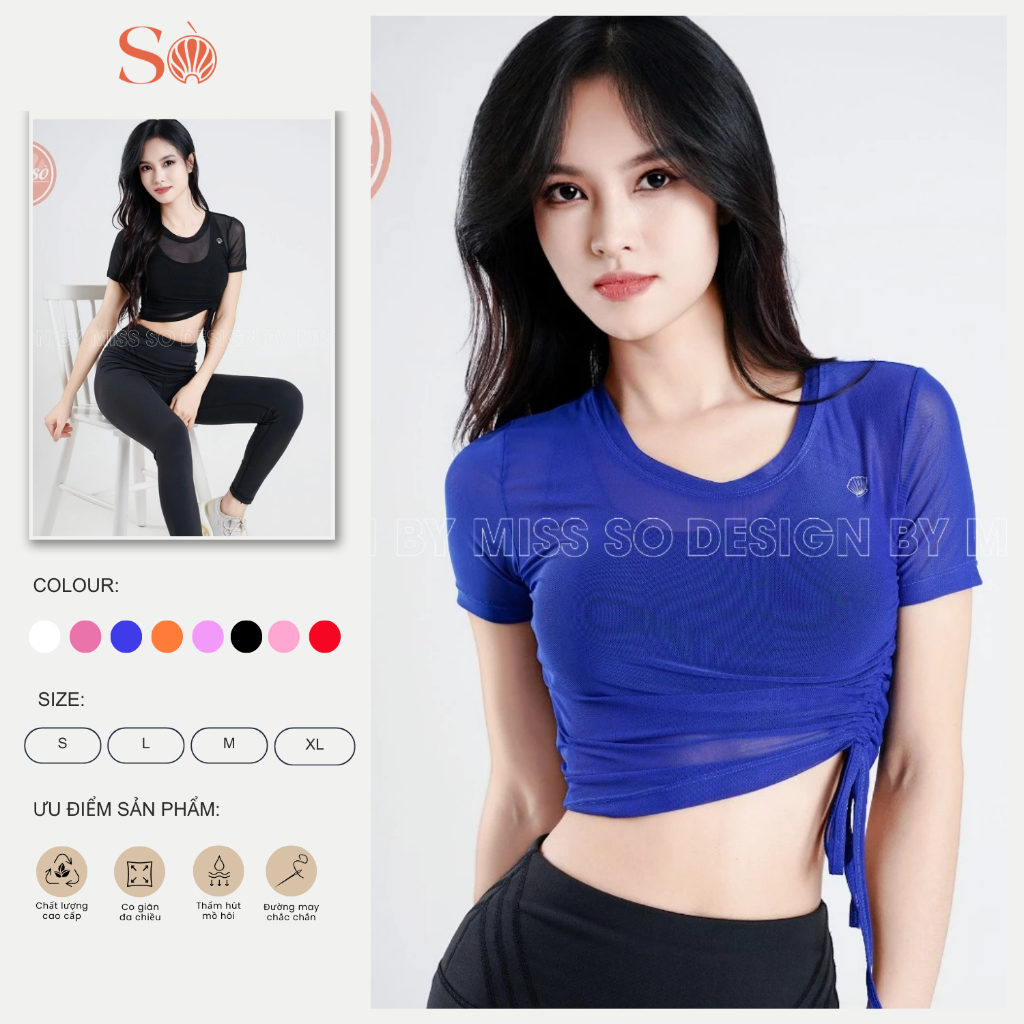 เสื้อตาข่ายยิมผู้หญิงคุณภาพสูง JOY COLECTION เสื้อกล้ามผู้หญิงคุณภาพสูงผ้ายืดหยุ่นสุดเท่ Miss So