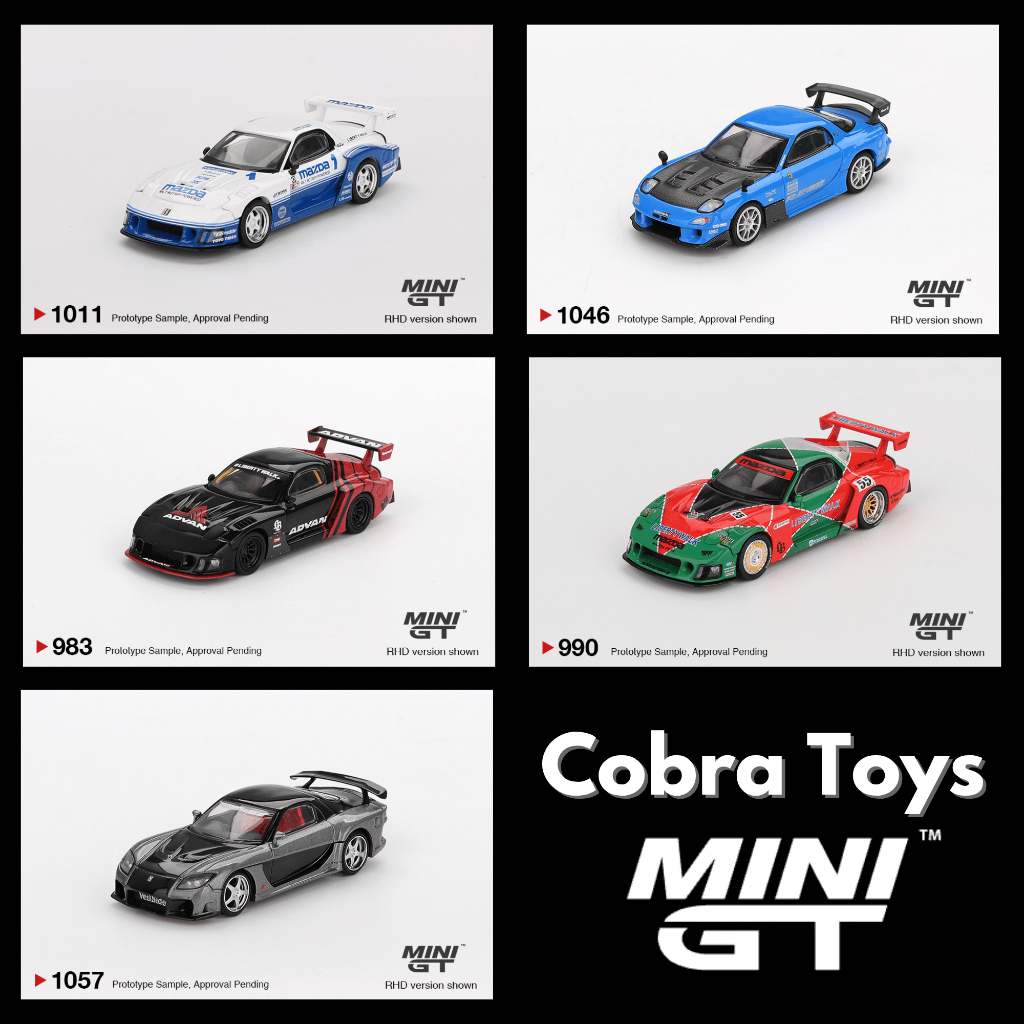 CobraToys - รถโมเดล MiniGT MAZDA RX-7 ทุกชนิด - MiniGT- รถโมเดลสเกล 1:64 RX-7 VeilSide - RX-7 RE-Ame