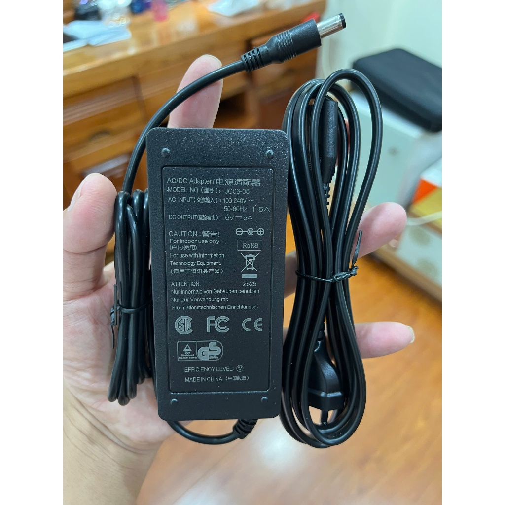 อะแดปเตอร์ไฟ 6V 5A JC06-05 – ปลั๊ก DC 5.5 มม.2.5 มม.)