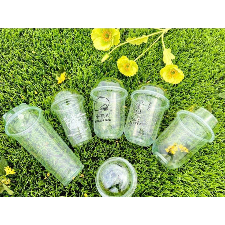 COMBO 200 ถ้วยพลาสติก PP360 - PP400 - PP500 - PP650 - PP700 ถ้วยชานมและกาแฟแบบใช้แล้วทิ้งระดับพรีเมี
