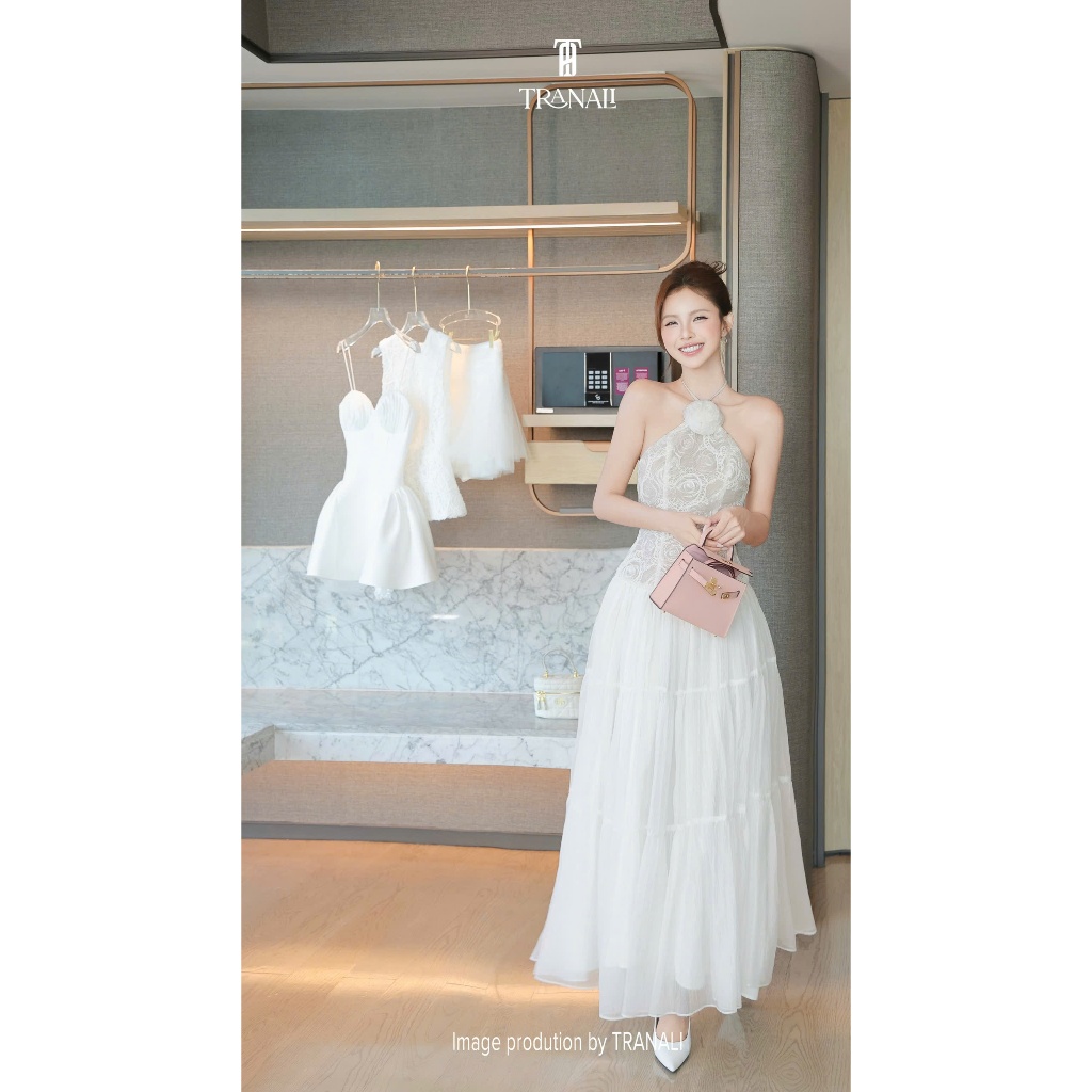 Ali Standard Product Ali Pearl Floral Chest Lace Camisole Dress Ali