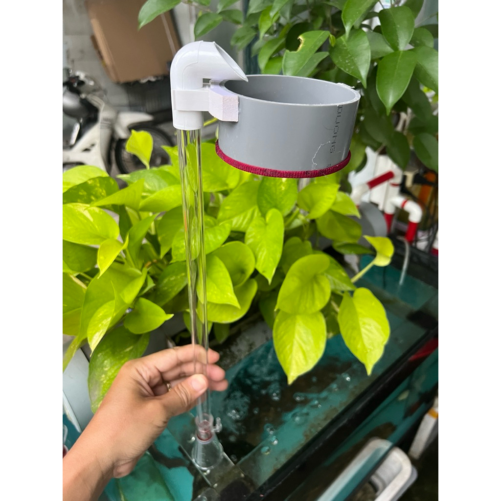 เครื่องมือดูดก้นตู้ปลาใช้ท่อ แอร์ลิฟท์ ถาดกรอง 90มม