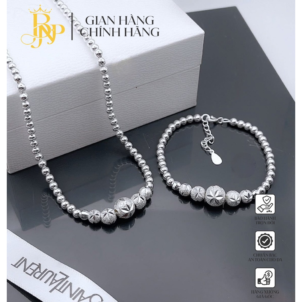 ชุดสร้อยคอ สร้อยข้อมือ สําหรับเด็ก วัสดุเงิน BNP