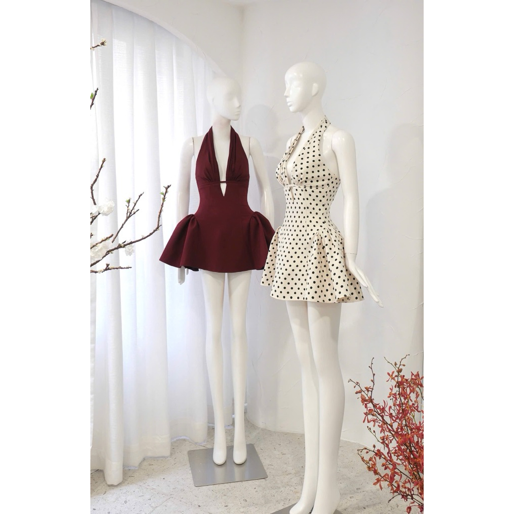 ชุดเดรสมินิคอเหลี่ยมน่ารัก-HKT2T-Store