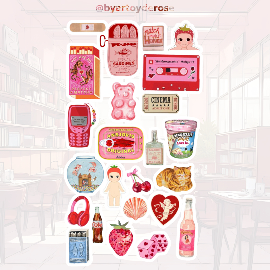 Sony Angel ชุดสติ๊กเกอร์สีชมพูนีออนย้อนยุคคลาสสิกน่ารักสําหรับตกแต่งโน๊ตบุ๊ค