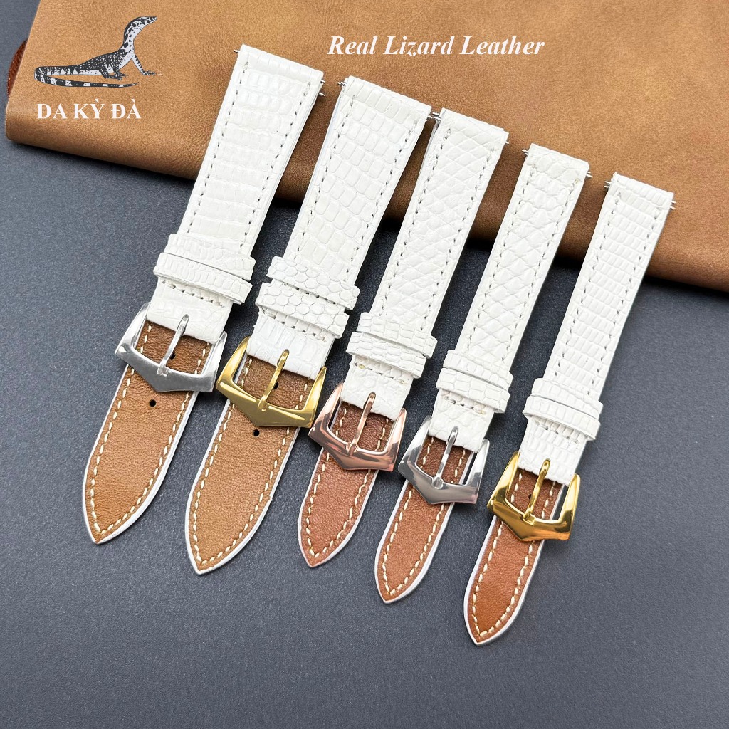 (สีขาวบริสุทธิ์ - บาง พอดี) สายนาฬิกาผู้ชายและผู้หญิงของแท้ หนัง หรูหรา และแบบแยกชิ้น ขนาด 14 15 16 17 18 19 20 21 22มม