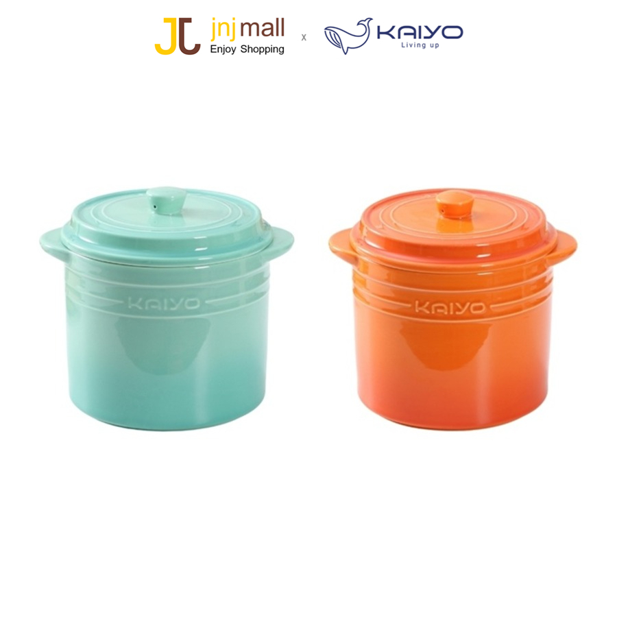 โถเซรามิกใส่ดองเกลือและมะเขือเทศ บรรจุน้ํามันหมูสีรุ้ง Kaiyo KCC-510/ KCC-5110 1.5L | KCC-5127/ KCC-