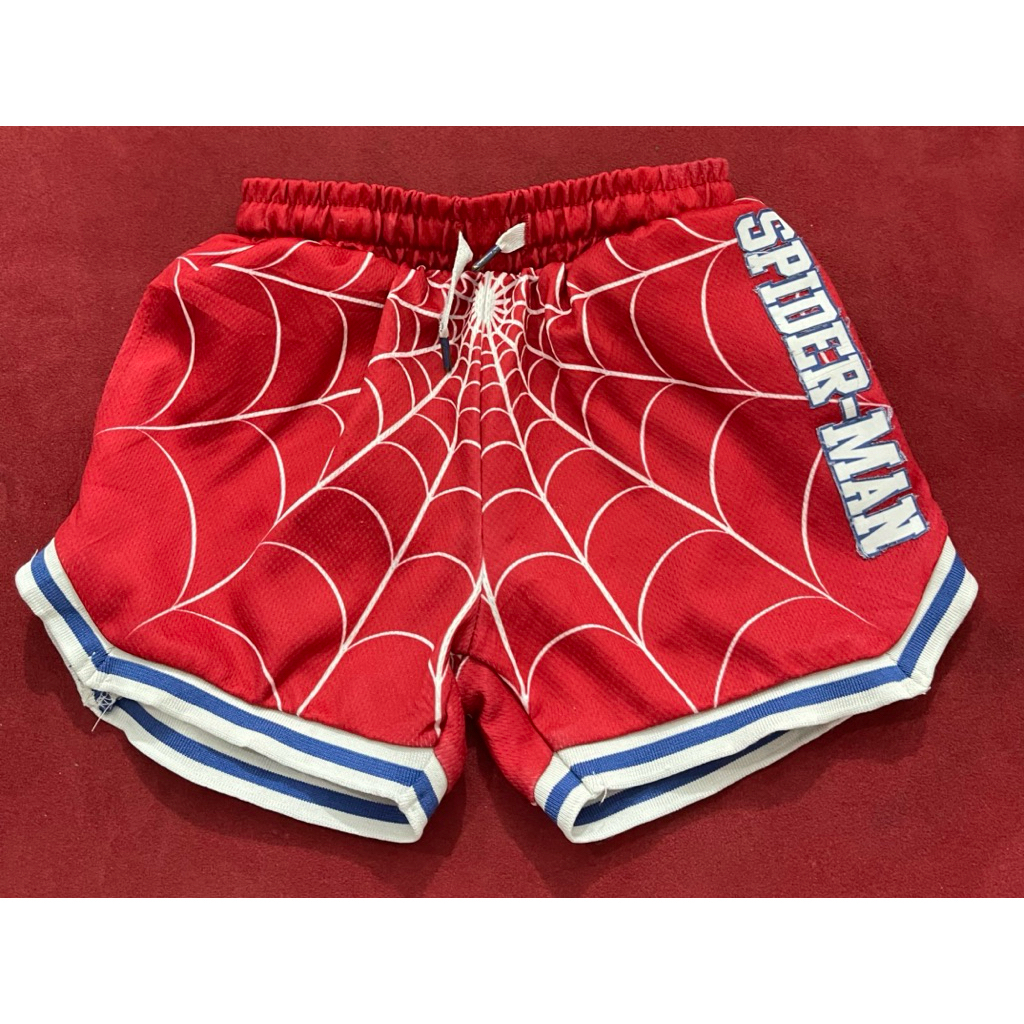 [ออธนิวเนส 75-80%] กางเกงขาสั้นเด็ก Spiderman ไซส์ 18-24 เดือน Marvel x Cotton kid auth