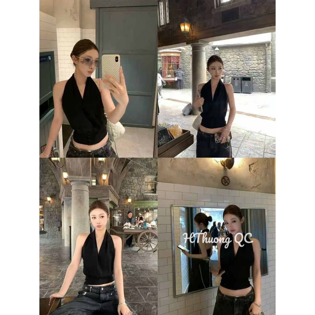 WGWE• เสื้อคล้องคอสวยมาก 6469 wgwe QC size SM