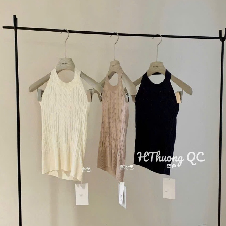 WGWE• สเวตเตอร์เชือก mtg สวยๆคล้องคอเปิดหลัง 6152 wgwe สินค้า QC ฟรีไซส์