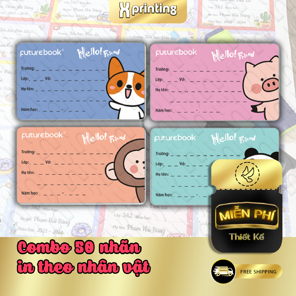 พิมพ์ฉลากสมุดคอมโบ 50 ชิ้น PRINT BABY PHOTOS ON REQUEST (พิมพ์ตามคําขอลูกค้า)