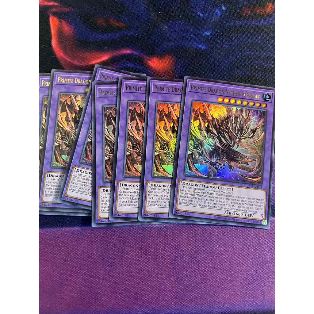 การ์ด yugioh ของแท้ Primite Dragon Neither Berzelius Duad-ae035 หายากเป็นพิเศษ
