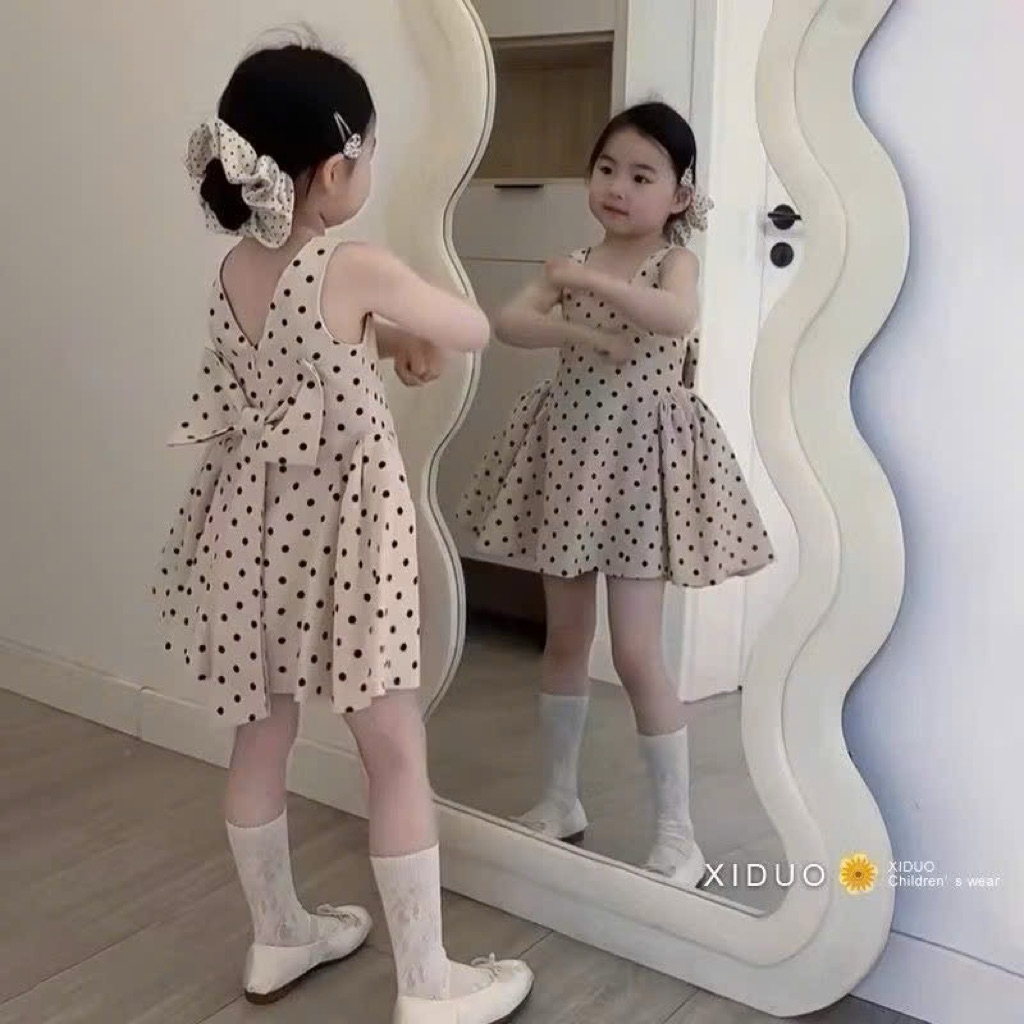 MOC BABY STORE -V33 PRINCESS DRESS UNDERGROUND PORK DRESS FOR GIRLS, SOFT MANGO SILK WITH LINING 12-