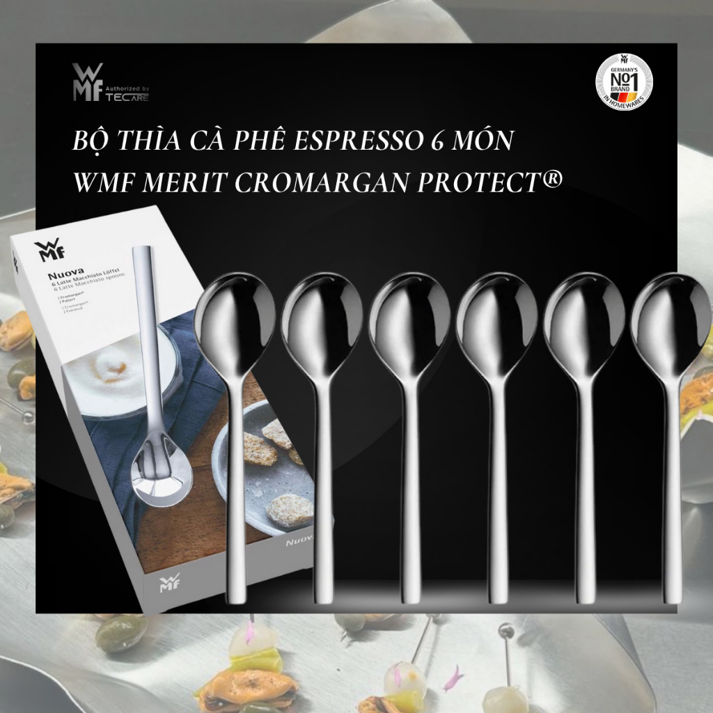 WMF - ชุดช้อนกาแฟ Merit Cromargan Espresso - จํานวน 6 ช้อน