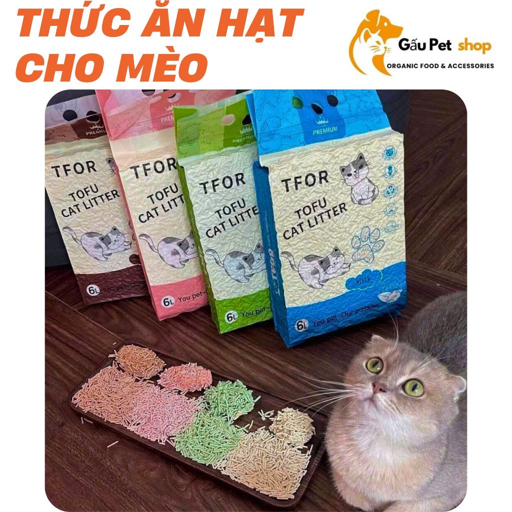TFOR TOFU CAT LITTER 6L Pet Soy CAT LITTER ปลอดภัยเพื่อสุขภาพ