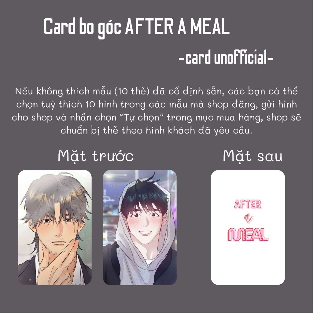 ชุดการ์ด CORNERED 10 ใบ AFTER A MEAL