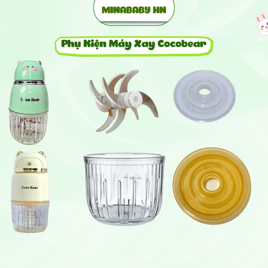 โคโคแบร์ อุปกรณ์เครื่องปั่นแบบหย่านมมัลติฟังก์ชั่น โถแก้ว-8ใบมีดมีด-ฝาปิด-หน่วยไฟฟ้าสําหรับทารกหย่านม