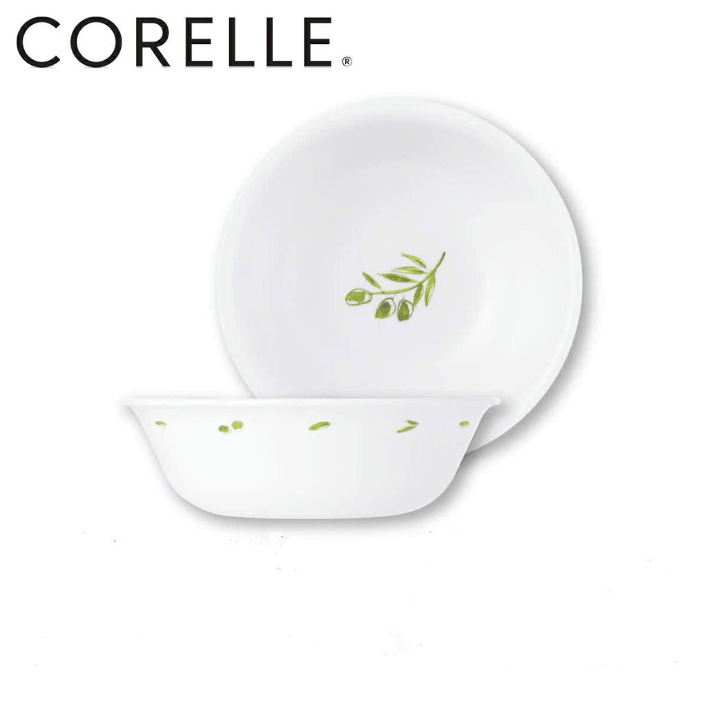 [ของแท้] Corelle Olive Garden ชามแก้วอเมริกัน 16cm 532ml 418-OG