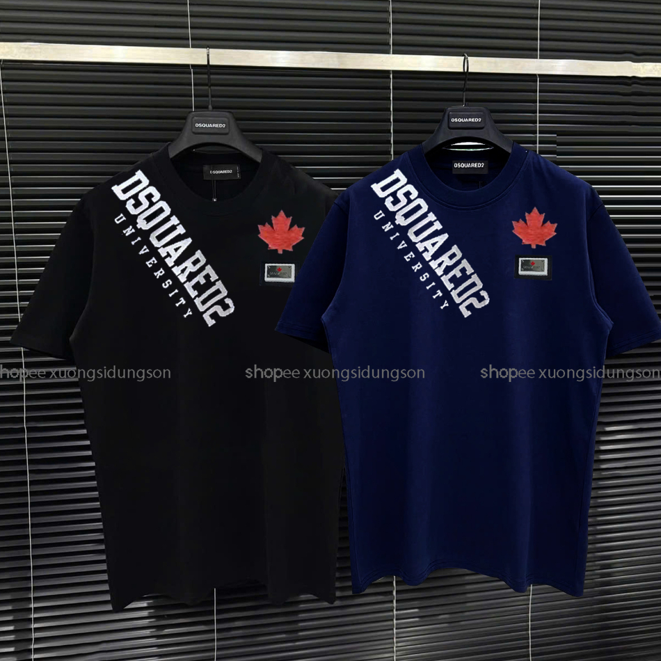 เสื้อยืด Dsq พร้อมตัวอักษรไหล่ไขว้ คอกลม แขนกุด เสื้อยืดไหล่ไขว้ hotrend Dsq ใหม่ล่าสุด สินค้ามาตรฐา