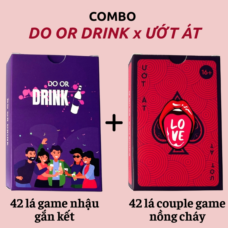 [Name Covered] Do Or Drink Card Set Combo 42 Cards and Wet Ace 42 Cards, Boardgame Drinking Game Tru