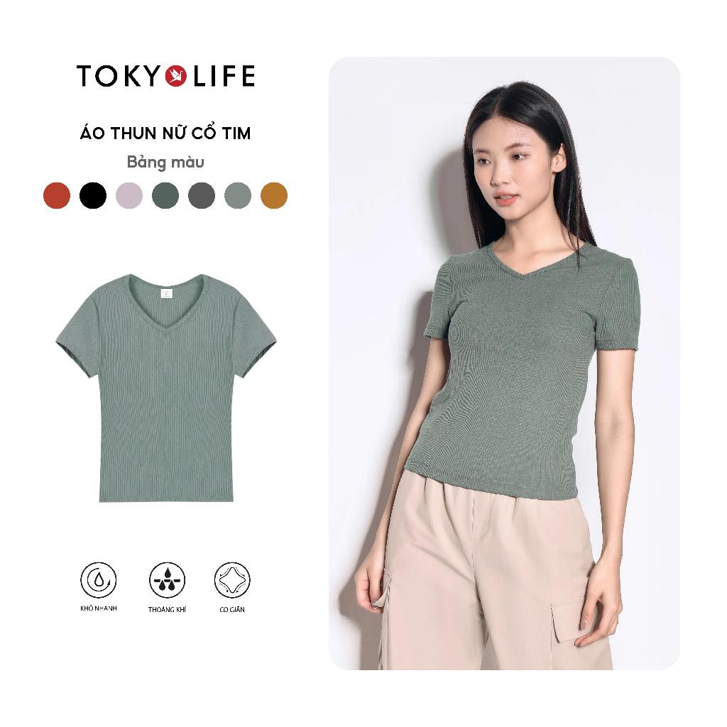TOKYOLIFE เสื้อยืดผู้หญิงคอเต่าสีสันสดใส 40000342/C9TSH501P