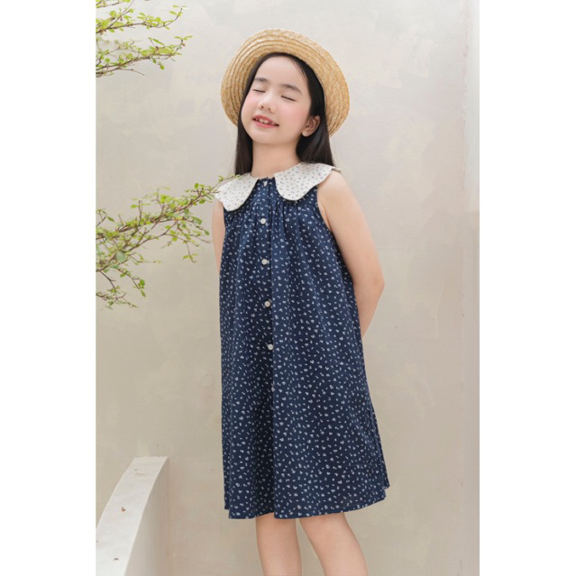 Leah - LEAH Babydoll ชุดเดรสดีไซน์เด็กผู้หญิงพร้อมคอบัวน่ารักและสวยสําหรับเด็ก 3,4,5,6,7,8,9,10 ปี -