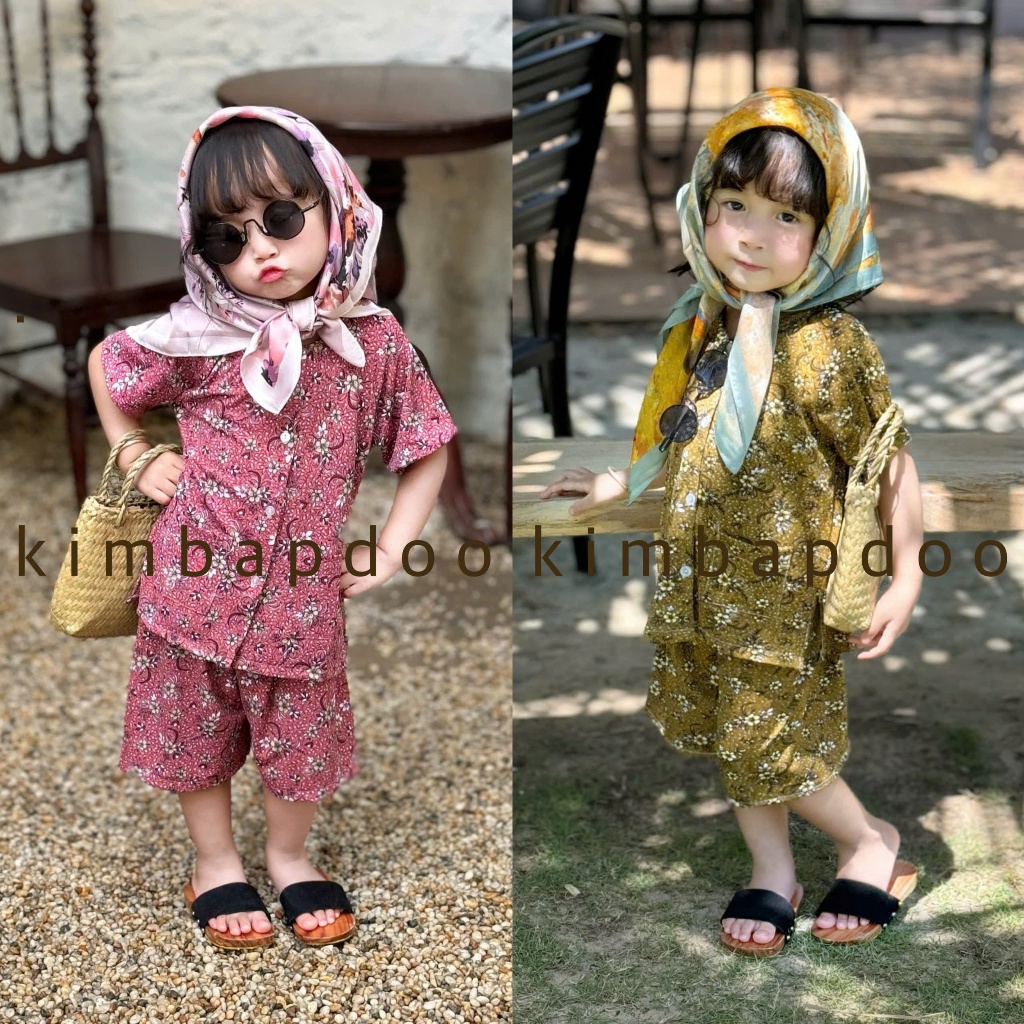 ชุดคุณยายน่ารักสําหรับเด็กผู้หญิงใส่อยู่บ้านและออก-ชุดอยู่บ้านสําหรับเด็กผู้หญิง