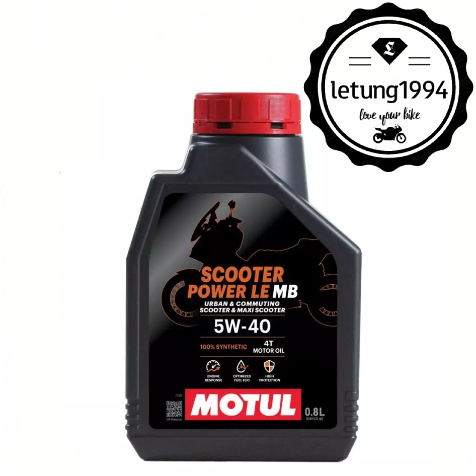 MOTUL น้ํามันเครื่อง SCOOTER สังเคราะห์ 100% - ของแท้ MOTUL SCOOTER POWER LE 5W40