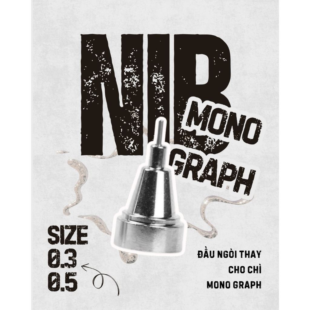 [หนังสีดํา] Tombow Mono Graph NIB - เปลี่ยนปลายสแตนเลสสําหรับดินสอ