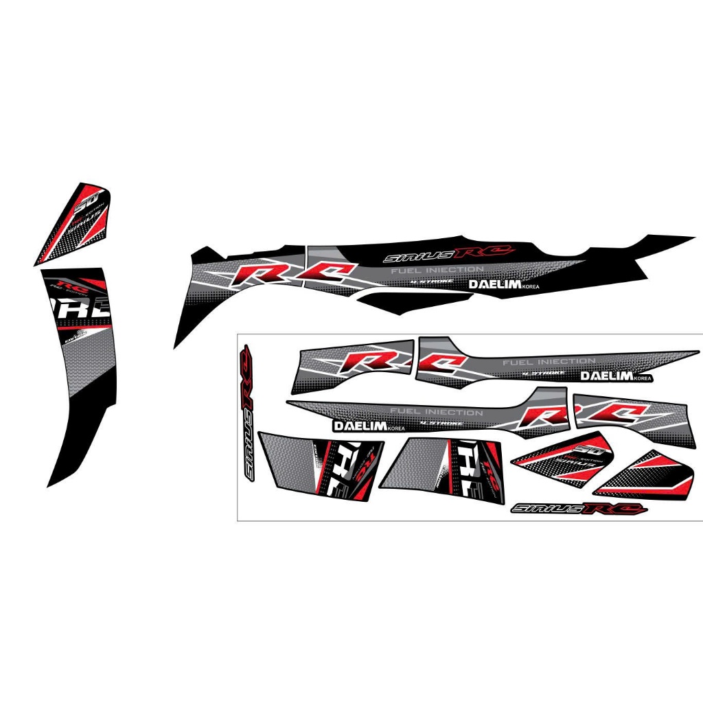 แสตมป์ Sirius rc รุ่น daelim สีดําและสีเทาระดับพรีเมียม